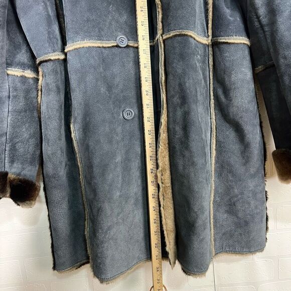 Marvin Richards Unisex Penny Lane Jacket Size XL Suede Leather Faux Fur - Picture 6 of 16